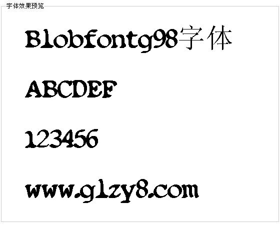 Blobfontg98字体