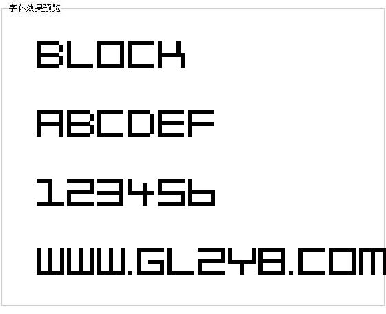 Block字体