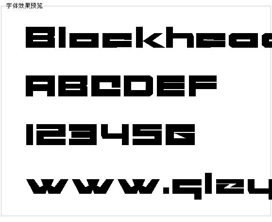 Blockhead字体