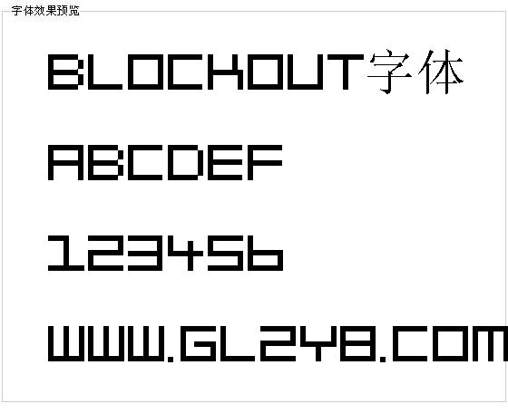 Blockout字体