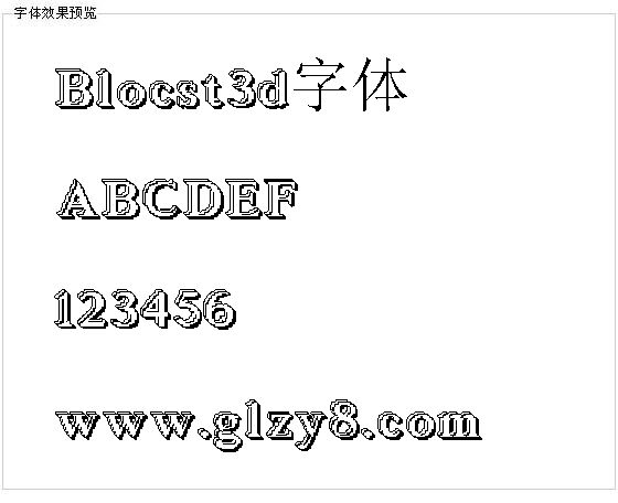 Blocst3d字体