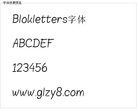 Blokletters字体