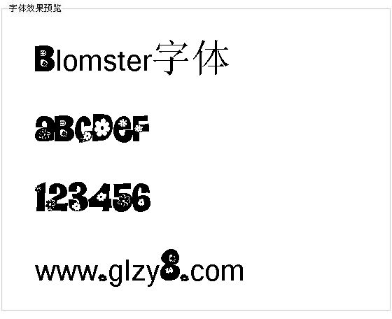 Blomster字体