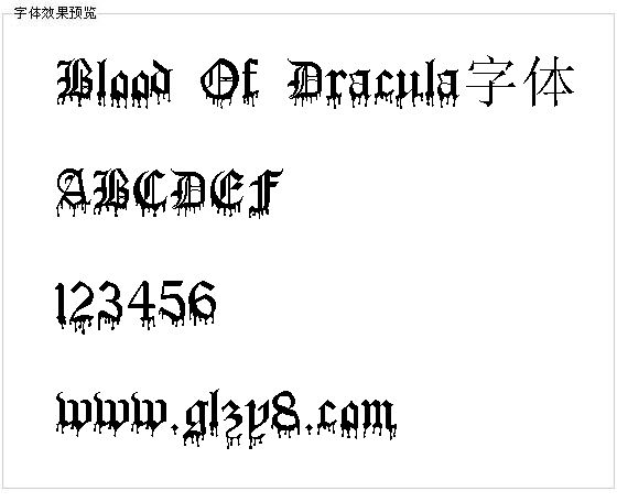 Blood Of Dracula字体