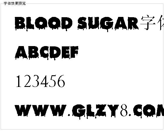 Blood Sugar字体