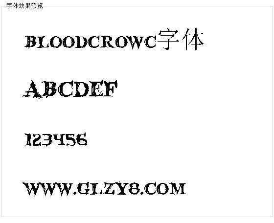 bloodcrowc字体