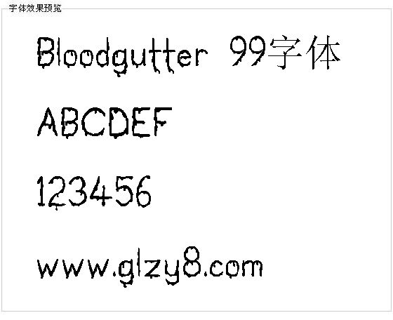 Bloodgutter 99字体