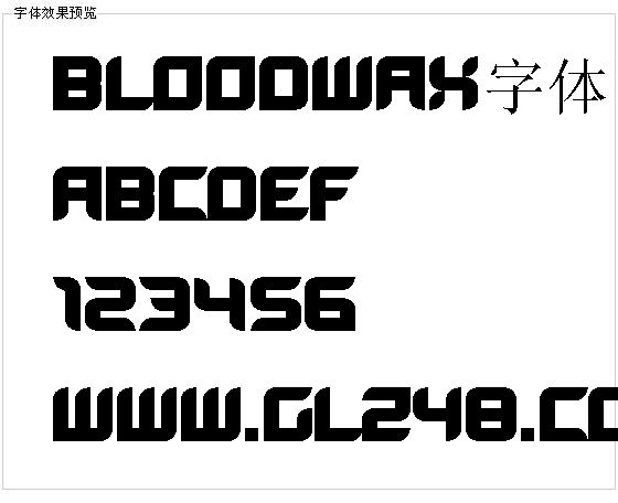 Bloodwax字体