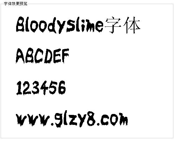 Bloodyslime字体