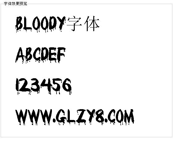 Bloody字体