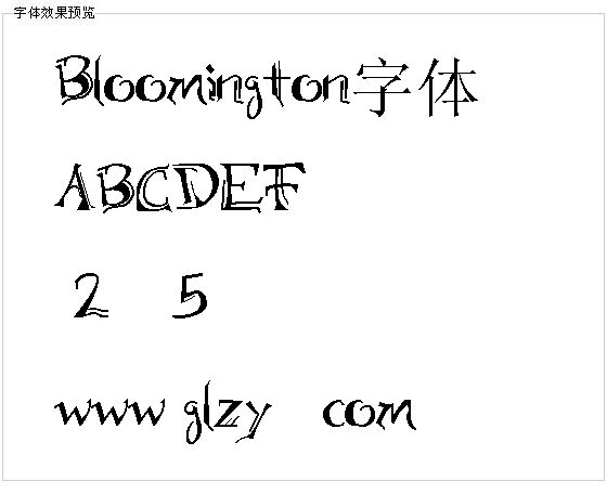 Bloomington字体