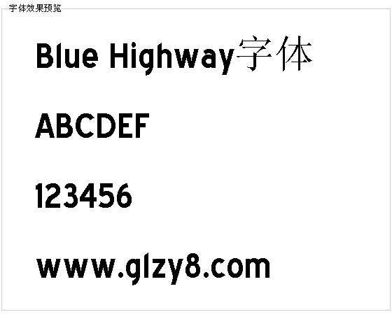 Blue Highway字体