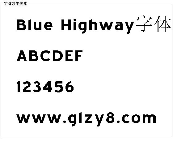 Blue Highway字体下载