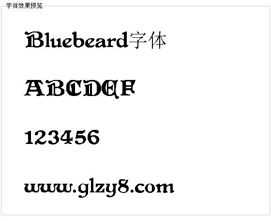 Bluebeard字体