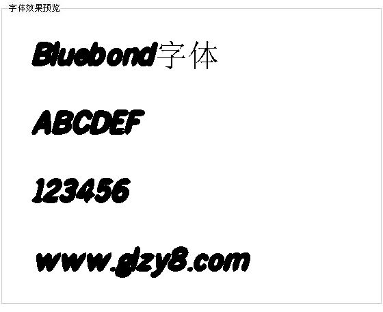 Bluebond字体