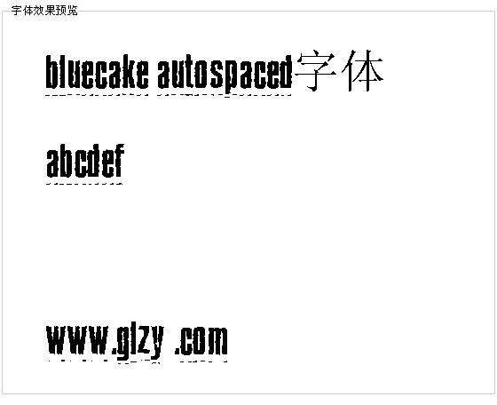 BlueCake Autospaced字体