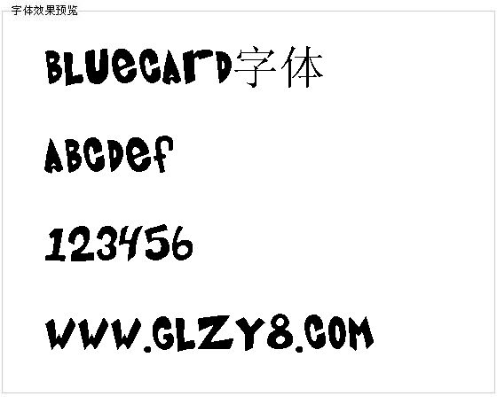 Bluecard字体