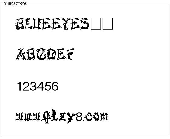 BLUEEYES字体