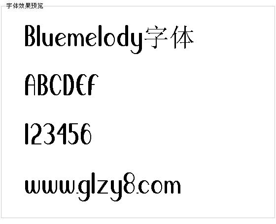 Bluemelody字体