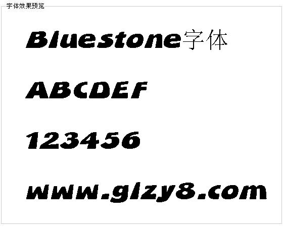 Bluestone字体