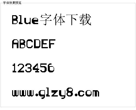 Blue字体下载