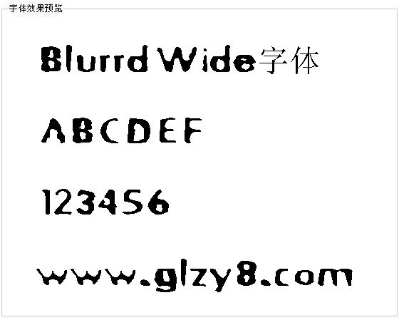 BlurrdWide字体