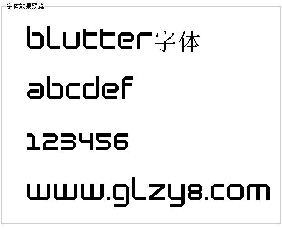 Blutter字体