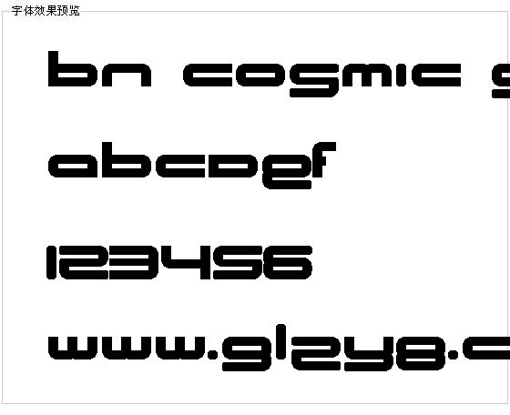 BN Cosmic Girl字体