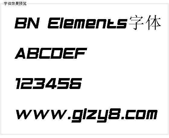 BN Elements字体