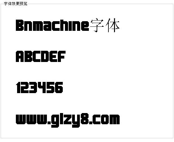 Bnmachine字体