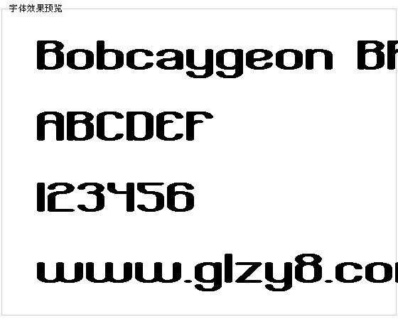 Bobcaygeon BRK字体