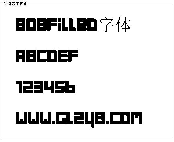 Bobfilled字体