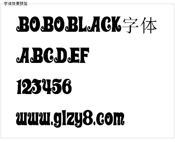 BOBOBLACK字体