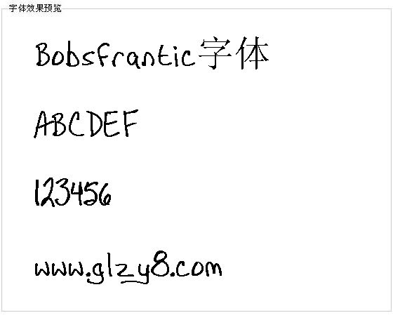 Bobsfrantic字体