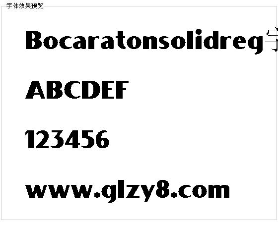 Bocaratonsolidreg字体