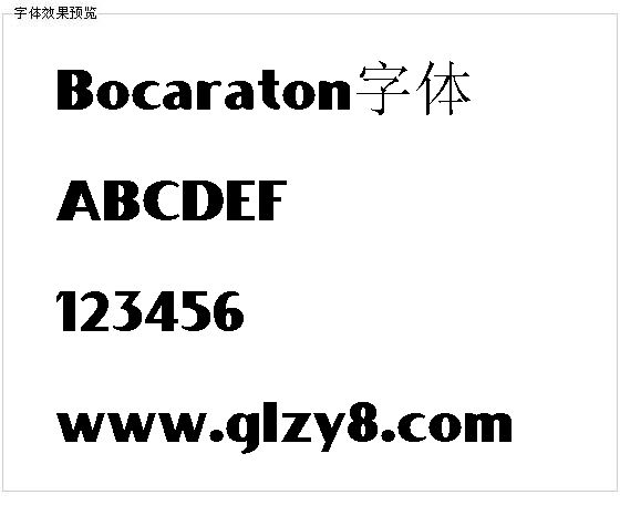 Bocaraton字体