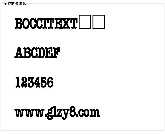 BOCCITEXT字体