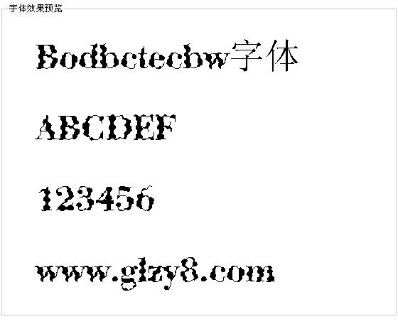 Bodbctecbw字体