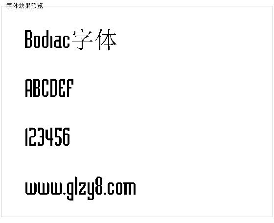 Bodiac字体