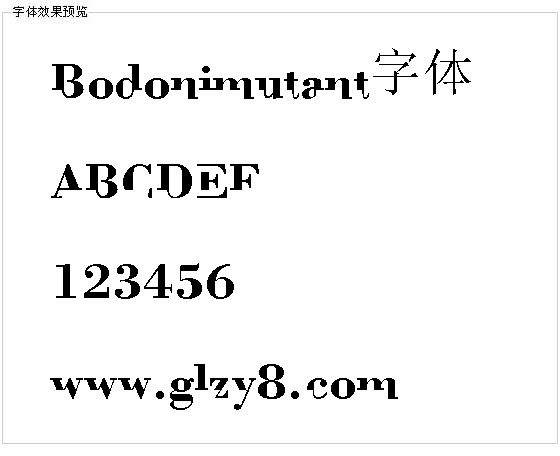 Bodonimutant字体