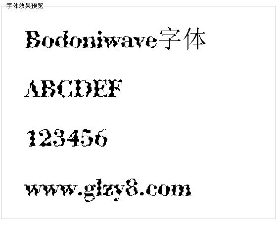 Bodoniwave字体