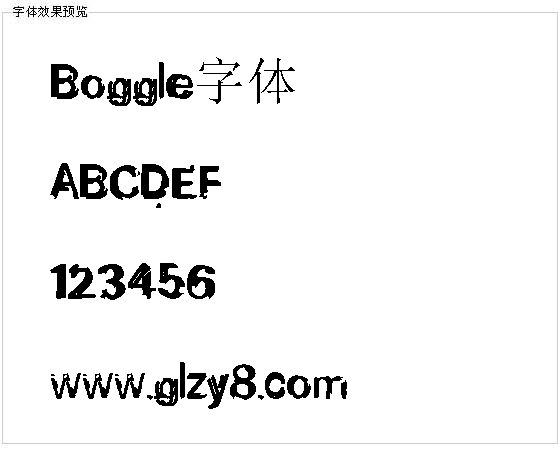 Boggle字体