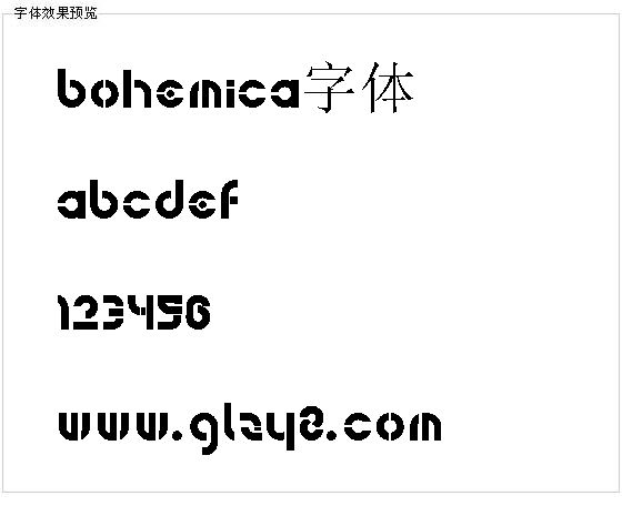 Bohemica字体