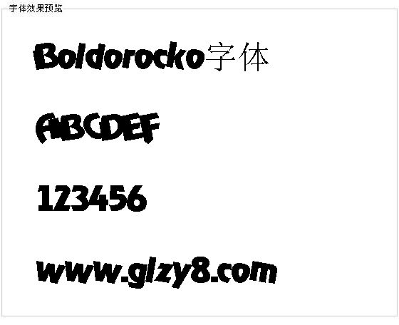 Boldorocko字体