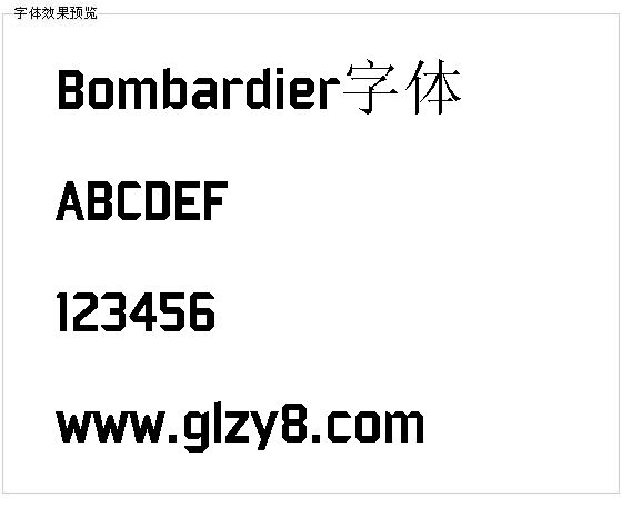 Bombardier字体