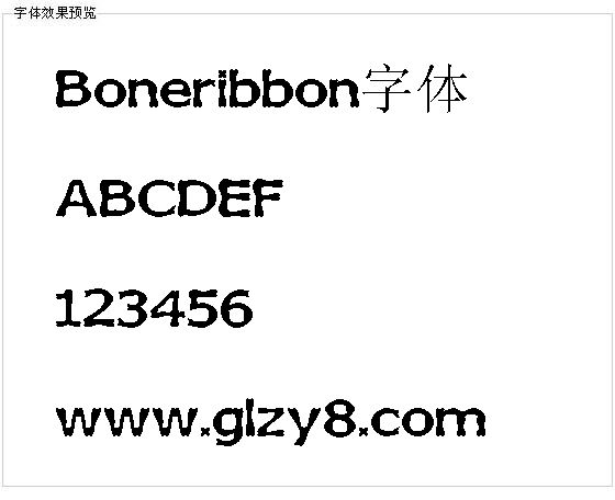 Boneribbon字体