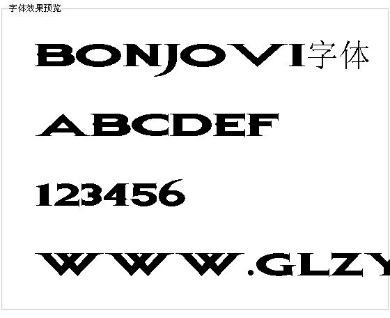 Bonjovi字体