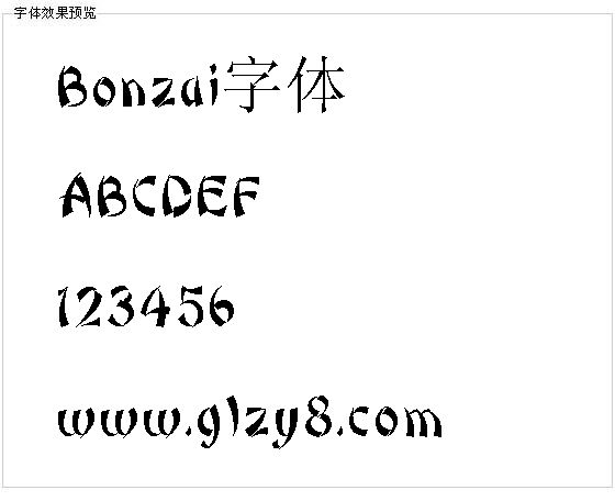 Bonzai字体