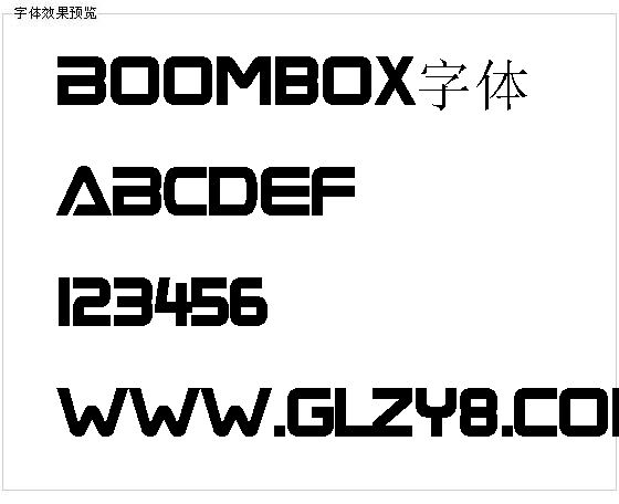 Boombox字体