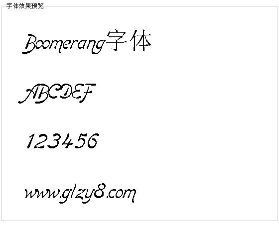 Boomerang字体